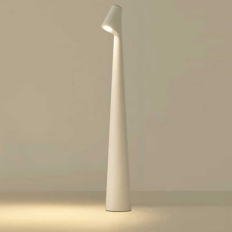 Wiederaufladbare LED-Akzentleuchte aus Metall, kabellos für drinnen und draußen, tragbare Beleuchtung, 14 x 45 cm, batteriebetriebene Tischleuchte für Terrassen