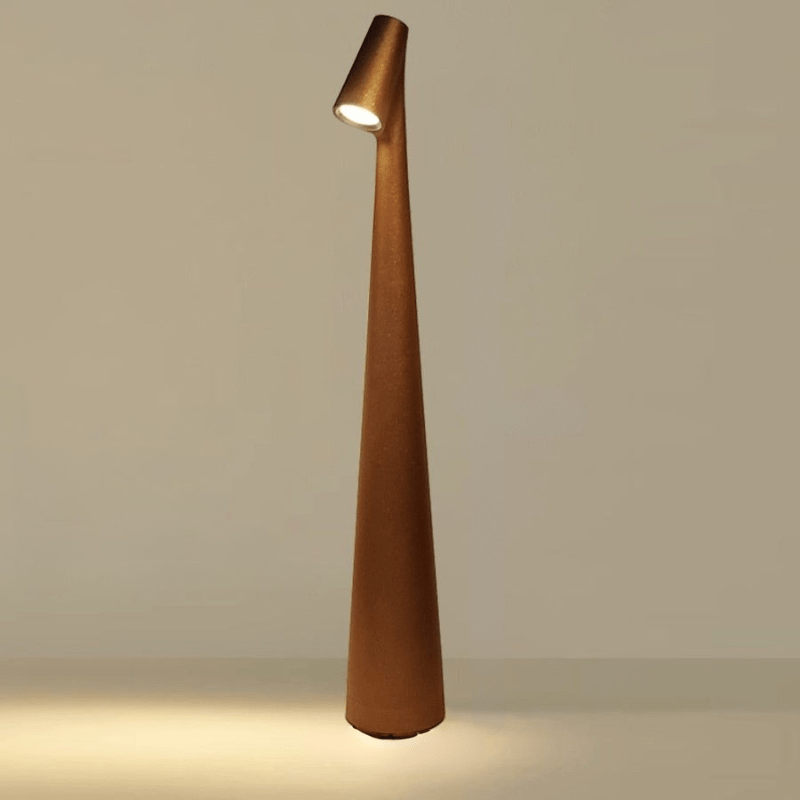 Wiederaufladbare LED-Akzentleuchte aus Metall, kabellos für drinnen und draußen, tragbare Beleuchtung, 14 x 45 cm, batteriebetriebene Tischleuchte für Terrassen