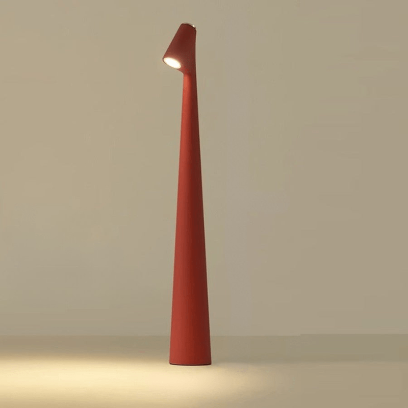 Wiederaufladbare LED-Akzentleuchte aus Metall, kabellos für drinnen und draußen, tragbare Beleuchtung, 14 x 45 cm, batteriebetriebene Tischleuchte für Terrassen