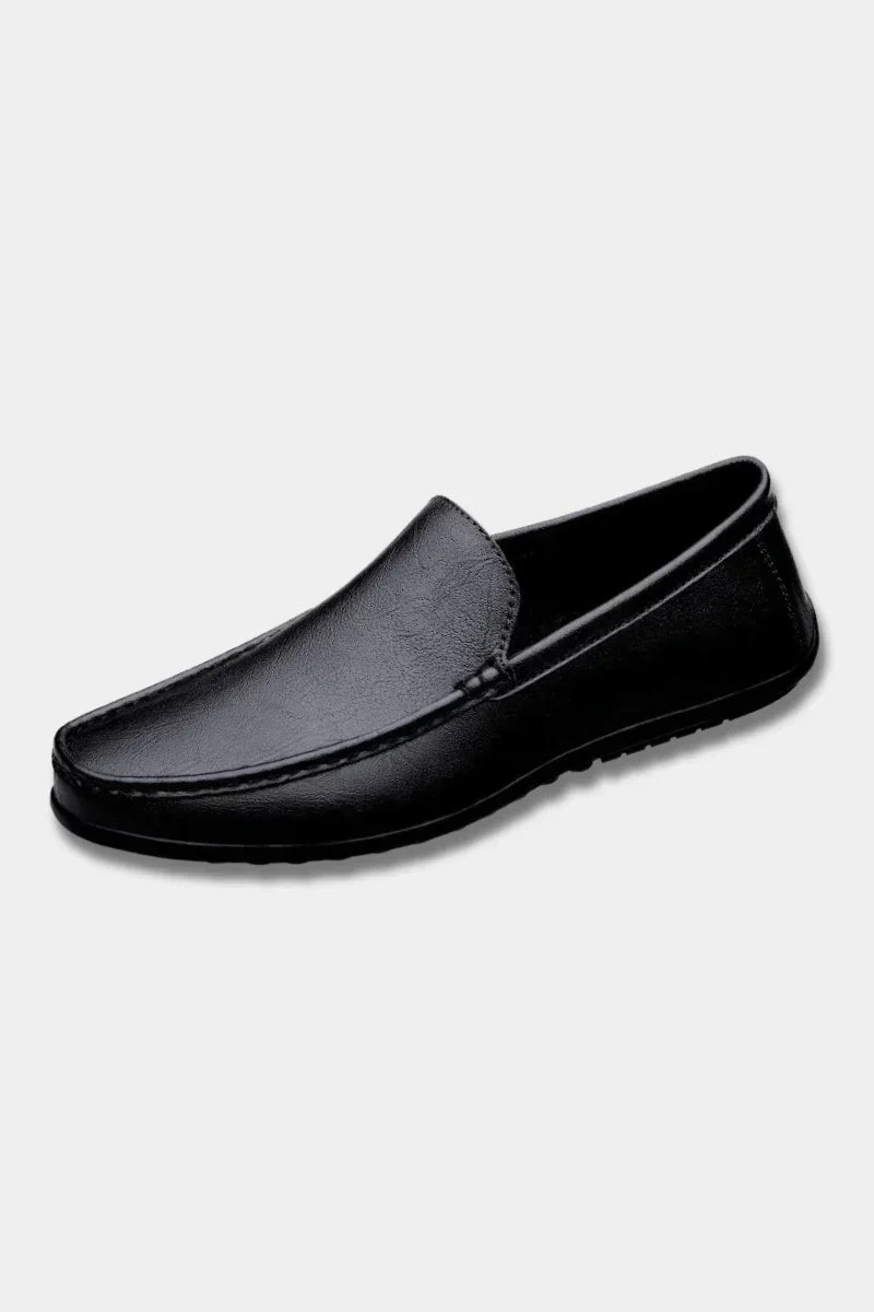 Mocasines tipo slip-on de piel auténtica para hombre con plantilla acolchada – Zapatos de vestir transpirables para el trabajo y uso casual | Thomler