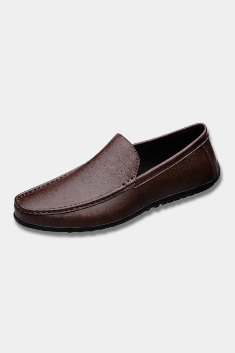 Mocasines tipo slip-on de piel auténtica para hombre con plantilla acolchada – Zapatos de vestir transpirables para el trabajo y uso casual | Thomler