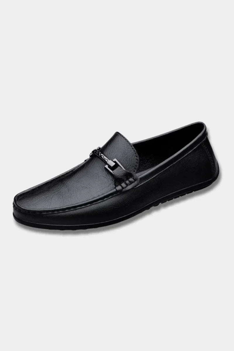 Mocasines tipo slip-on de piel auténtica para hombre con plantilla acolchada – Zapatos de vestir transpirables para el trabajo y uso casual | Thomler