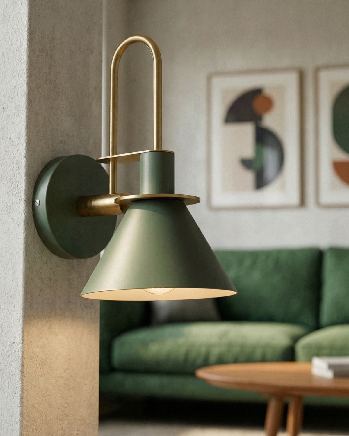 Aplique de pared de travertino y madera con luz LED blanco cálido para dormitorio, sala de estar y pasillo, iluminación de acento en piedra minimalista moderna | Thomler