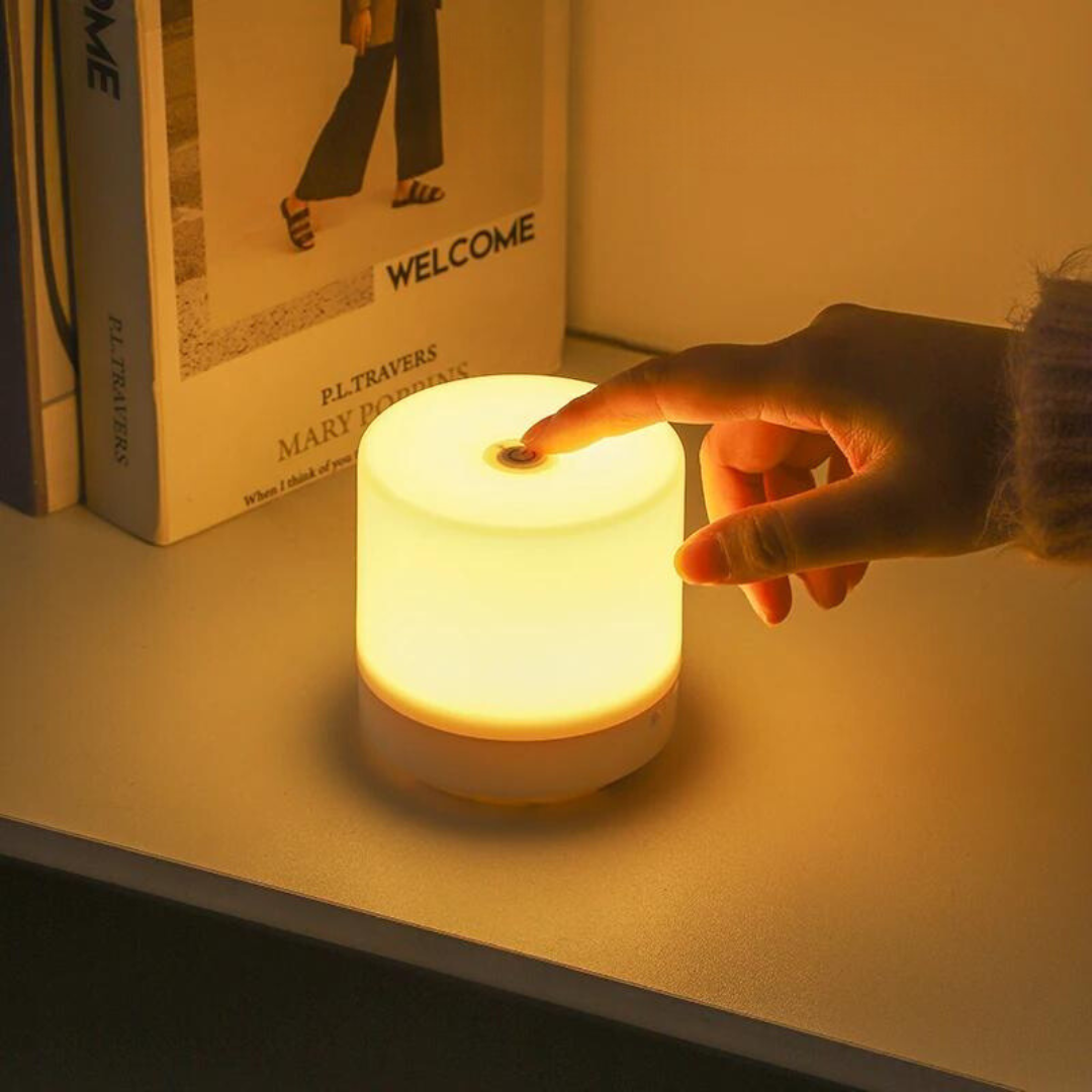 Dimmbare LED-Würfelleuchte 3,3 Zoll Weiß Touch-Steuerung Nachttischlampe USB-betrieben für Nachttisch Leseleuchte kleine Räume Stimmungslicht | Thomler