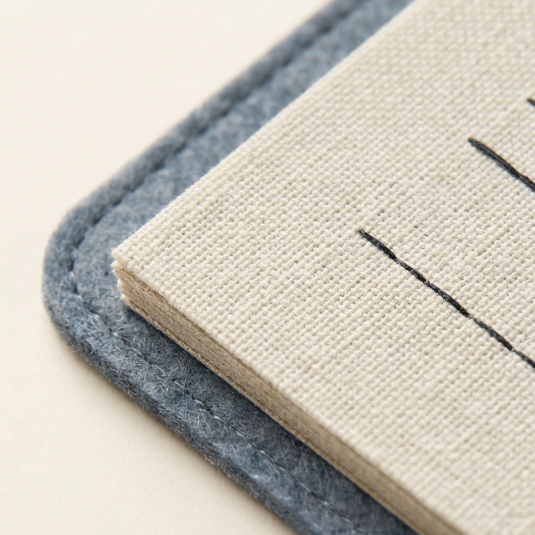 Leerset voor handwerken met uitneembare pagina's, 106 technieken op linnen vellen & 86-delige gereedschapsset voor beginners | Thomler