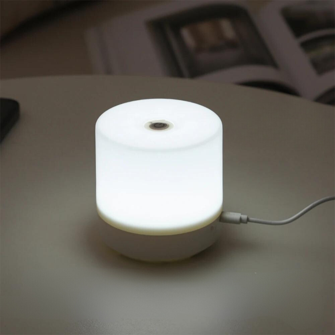 Dimmbare LED-Würfelleuchte 3,3 Zoll Weiß Touch-Steuerung Nachttischlampe USB-betrieben für Nachttisch Leseleuchte kleine Räume Stimmungslicht | Thomler