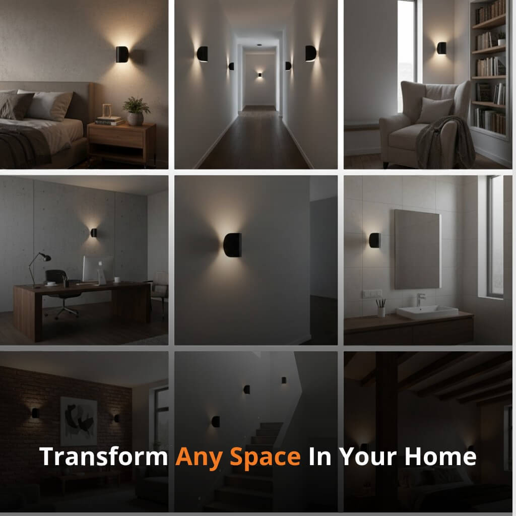 Adjustable Bidirectional Sconce 6.5 Inch Aluminum Light Fixture Black White for Entryway Bedroom Living Room Rotatable G4 LED Mount | Thomler