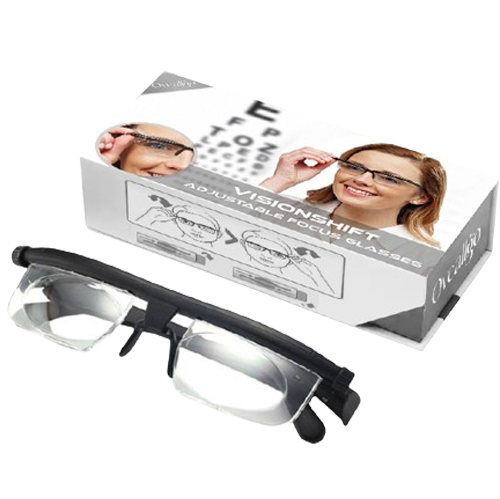 Adjustable Focus Reading Glasses with Dial Control for Near and Distance Vision, Variable Strength Eyewear for Men and Women | Thomler