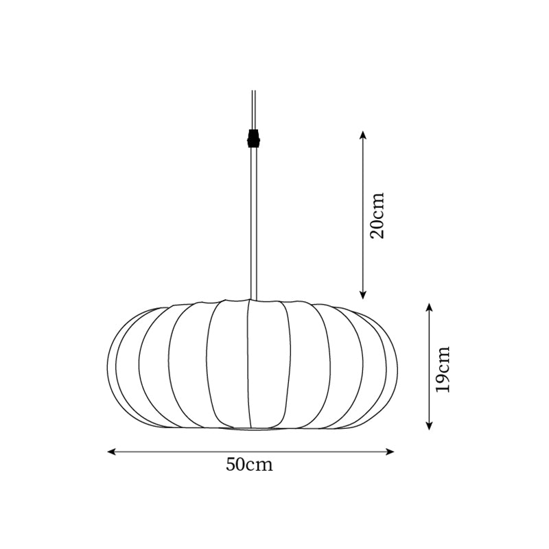Fabric Drum Shade Hanging Lamp 20-Inch Diameter Height-Adjustable Drop Light for Dining Table Kitchen Counter Island White Black Finish Mode | Thomler
