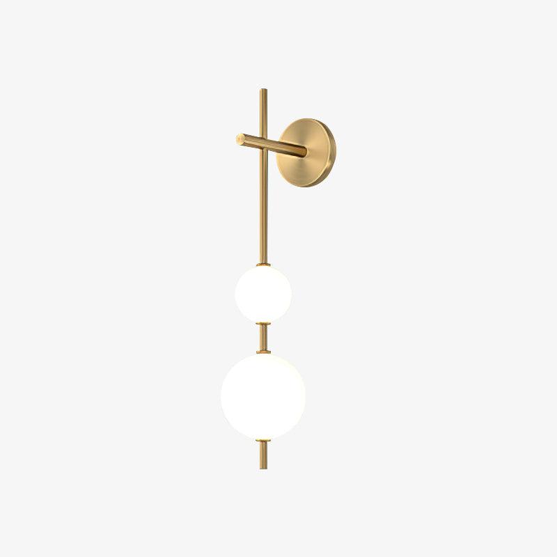 Lámpara de pared tipo globo LED, aplique de montaje fijo, 26 pulgadas, acabado en latón, iluminación con pantalla esférica para dormitorio, baño, pasillo, rincón de lectura, luz de acento para interiores