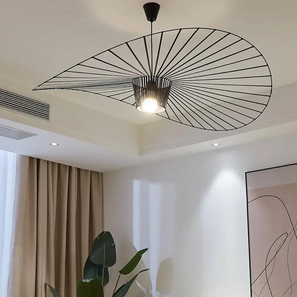 Adjustable Hanging Light Metal & Fabric for Dining Table Kitchen Island Modern Ceiling Fixture E27 Socket Wide Shade Contemporary Home Decor | Thomler
