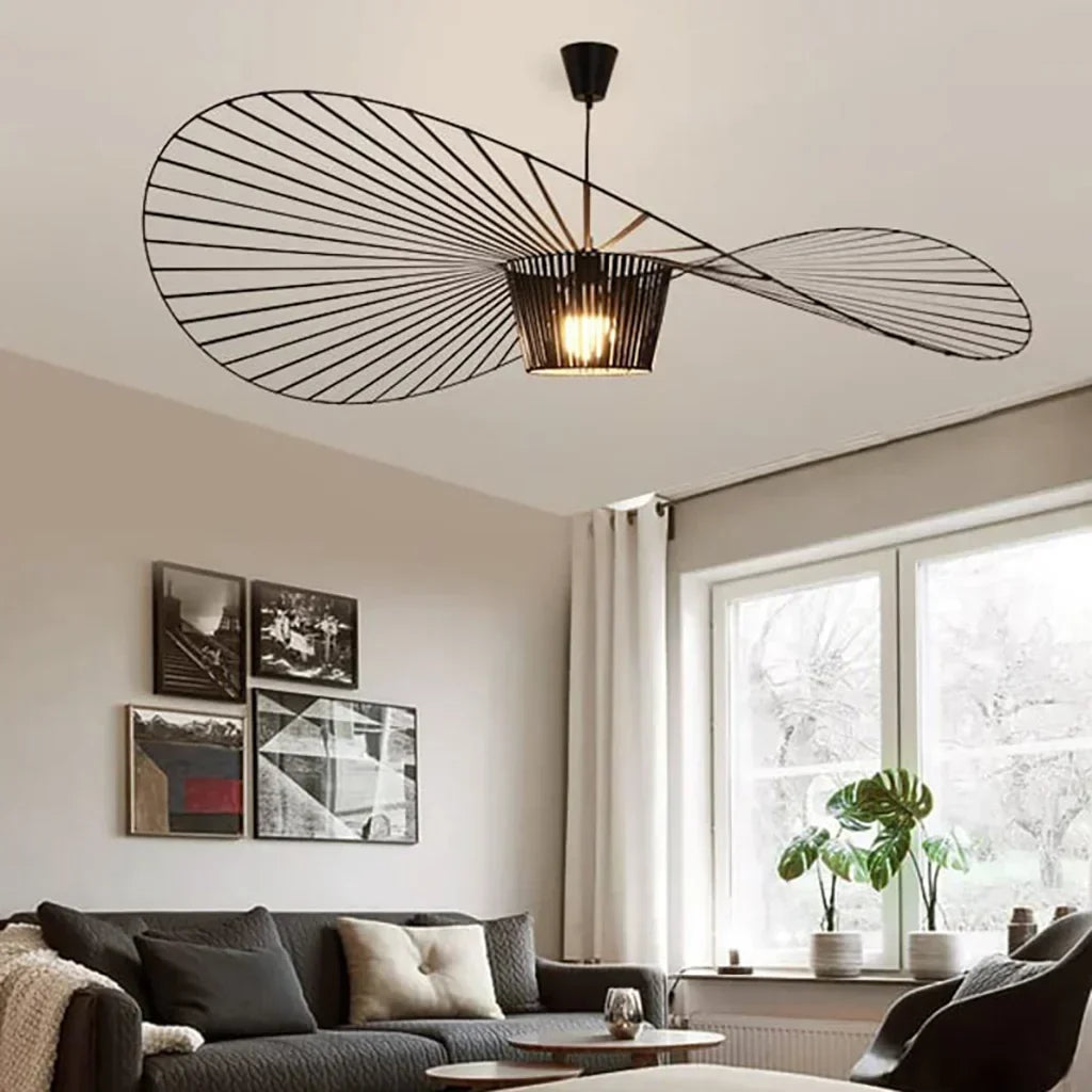 Sculpturale hanglamp met verstelbare ophanging, 59 inch in diameter, voor eettafels en keukeneilanden in open ruimtes, modern statementstuk | Thomler