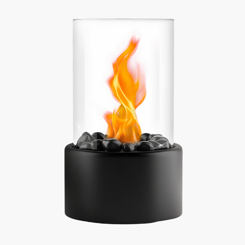Tafelolielamp met glazen cilinder – Sfeerverlichting met echte vlam voor diners, terrassen en interieurdecoratie