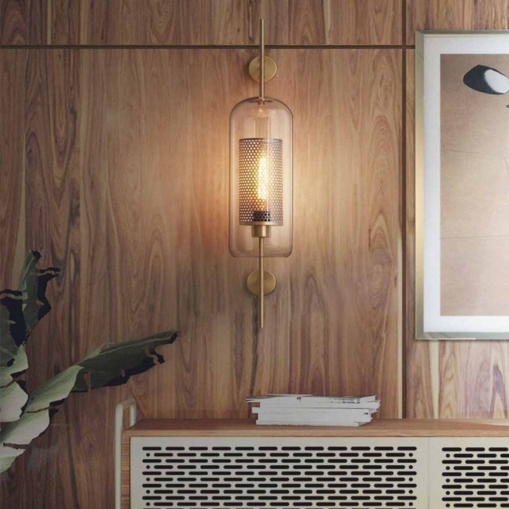 Adjustable LED Sconce Light Metal Glass Copper Finish for Bedroom Living Room Dining Room Wall Mounted Fixture 26 Inch Warm Neutral White Te | Thomler