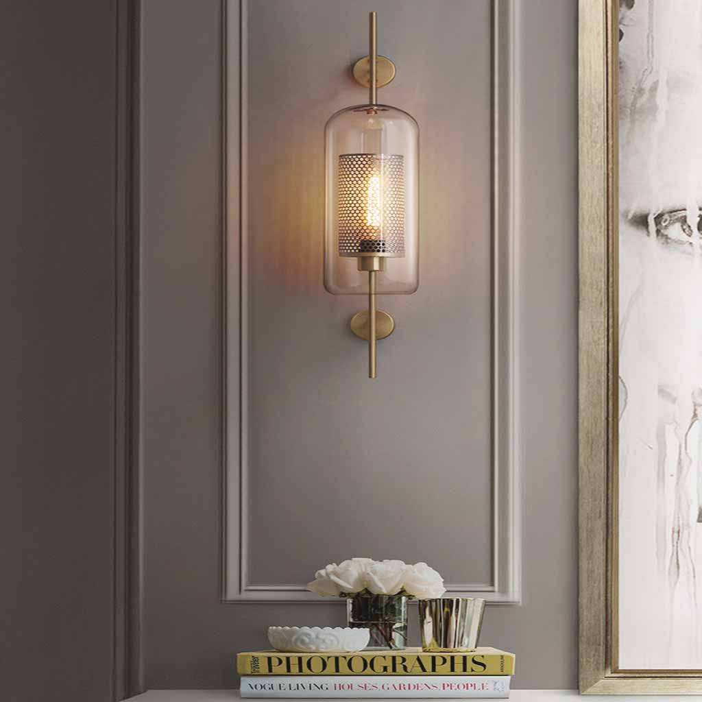 Adjustable LED Sconce Light Metal Glass Copper Finish for Bedroom Living Room Dining Room Wall Mounted Fixture 26 Inch Warm Neutral White Te | Thomler