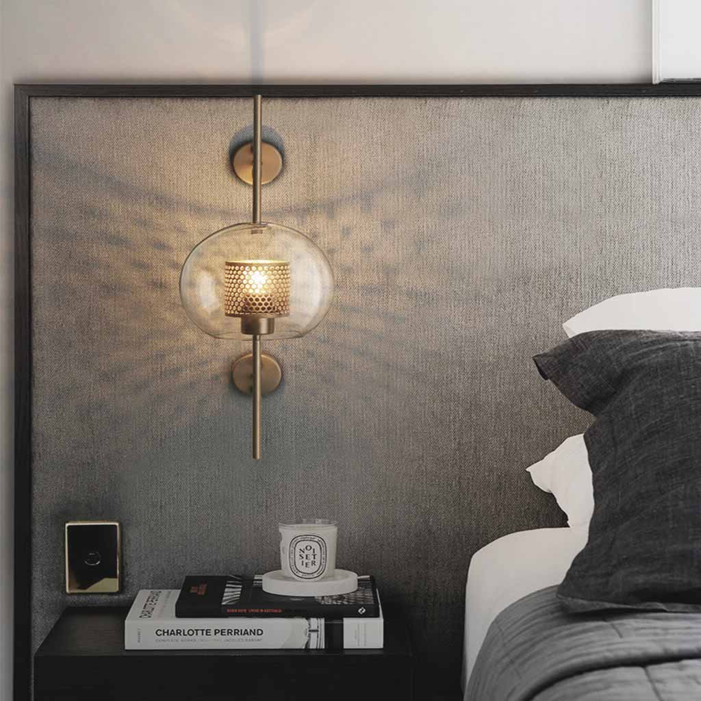 Adjustable LED Sconce Light Metal Glass Copper Finish for Bedroom Living Room Dining Room Wall Mounted Fixture 26 Inch Warm Neutral White Te | Thomler