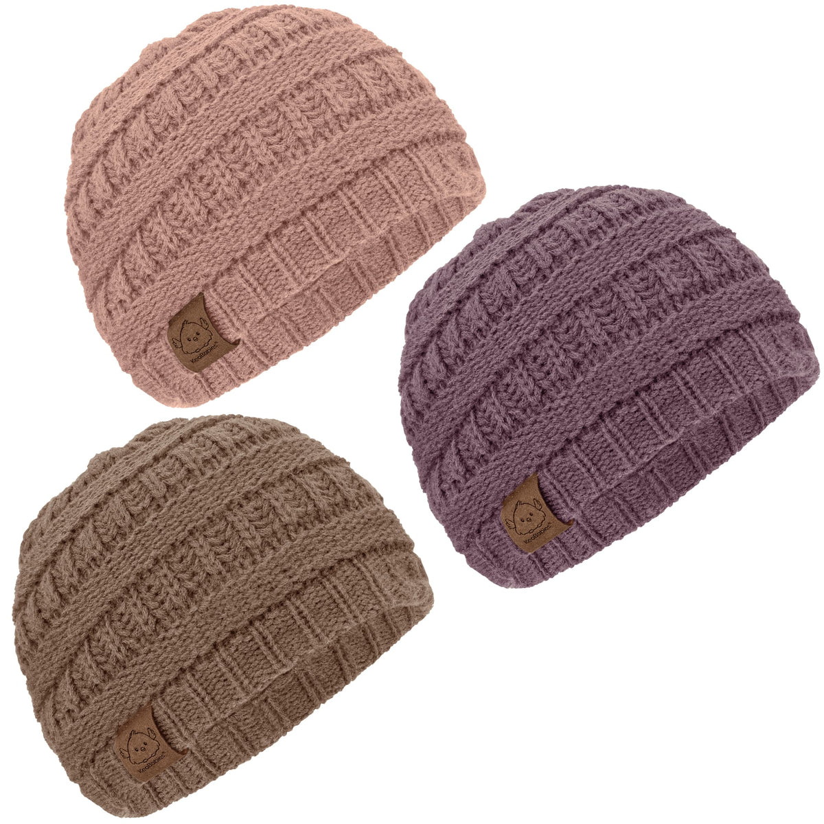 3-Pack Stretchy Baby Beanies