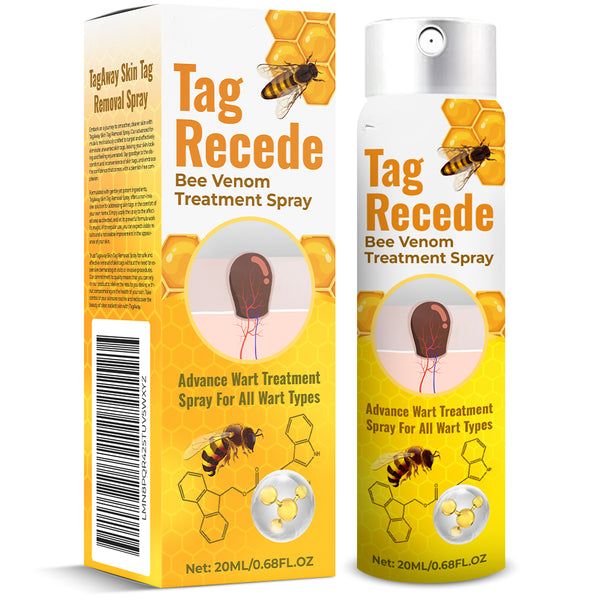 Skin Tag Removal Spray for Warts & Blemishes - Bee Venom Formula - Pain-Free Application - For All Skin Types - Face, Neck, Body Treatment