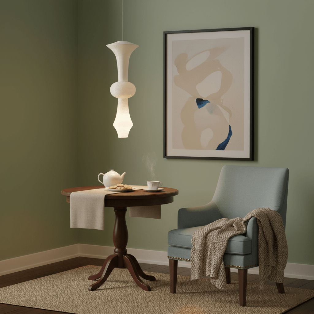 Lámpara de techo artesanal de papel con pantalla cilíndrica blanca, luminaria colgante con casquillo E26/E27 para dormitorio, sala de estar y comedor, luz ambiental moderna | Thomler