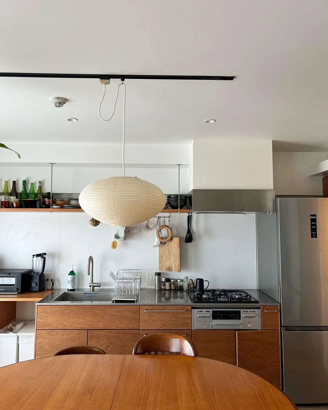 Handgemaakte papieren plafondlamp met verstelbaar snoer, witte hanglamp voor slaapkamer, woonkamer, keuken, eetkamer, moderne binnenlamp | Thomler