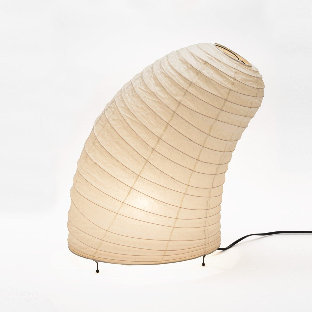 Lámpara de acento con pantalla de papel hecha a mano, 10 pulgadas de ancho, luz nocturna LED de brillo cálido para dormitorio, oficina, escritorio, rincón de lectura, estilo minimalista japonés