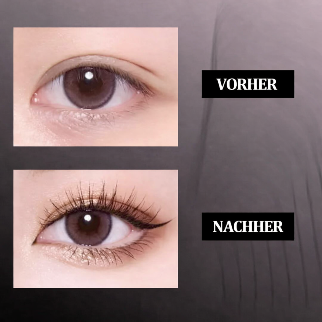 Waterproof Volume-Mascara voor lange wimpers met precisie-kam-borsteltje – Klontvrije definitie & de hele dag mooi voor gevoelige ogen & contactlenzen | Thomler