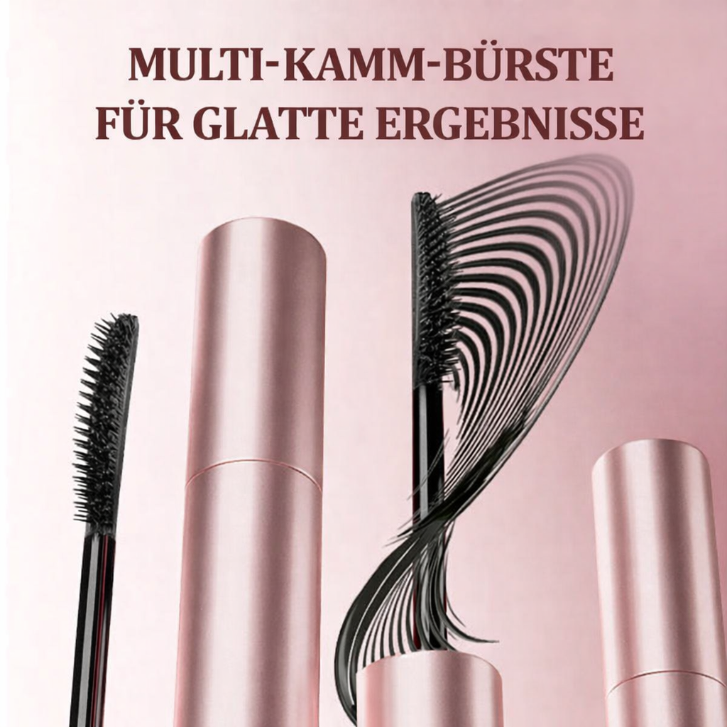 Waterproof Volume-Mascara voor lange wimpers met precisie-kam-borsteltje – Klontvrije definitie & de hele dag mooi voor gevoelige ogen & contactlenzen | Thomler