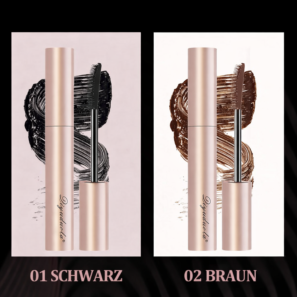Waterproof Volume-Mascara voor lange wimpers met precisie-kam-borsteltje – Klontvrije definitie & de hele dag mooi voor gevoelige ogen & contactlenzen | Thomler