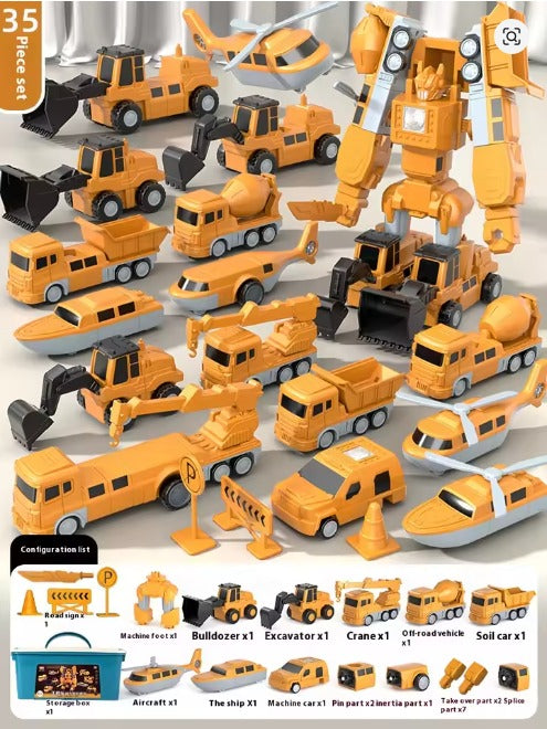 Magnetic Construction Vehicle Building Set for Kids – Transformable Toy Trucks with Snap-Together Magnets for Creative Play & STEM Learning | Thomler