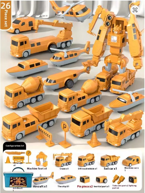 Magnetic Construction Vehicle Building Set for Kids – Transformable Toy Trucks with Snap-Together Magnets for Creative Play & STEM Learning | Thomler