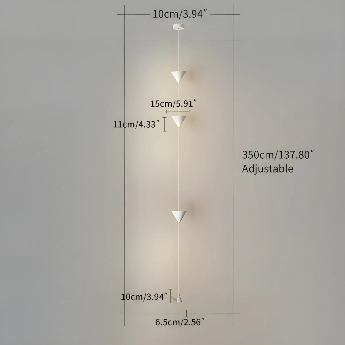 Adjustable Height Pole Light Iron & Acrylic LED Up to 11.5 Feet for Bedroom Living Room Modern Home Office Minimal Vertical Standing Accent | Thomler