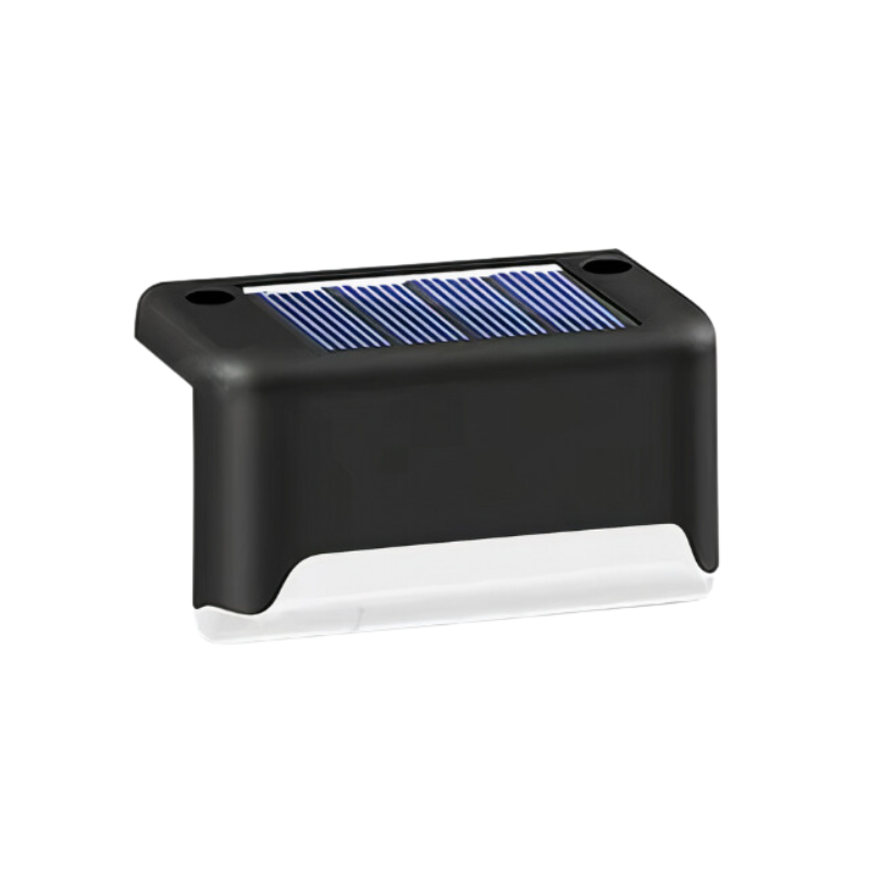 Solar terrasverlichting voor buiten, waterdichte led-trapverlichting voor terras, trap, schutting, pad en tuin, draadloze wandmontage, warm licht, 5-pack