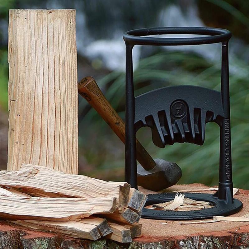Manual Log Splitter for Firewood - Portable Kindling Tool with Safety Wedge Design for Home Heating Prep | Thomler