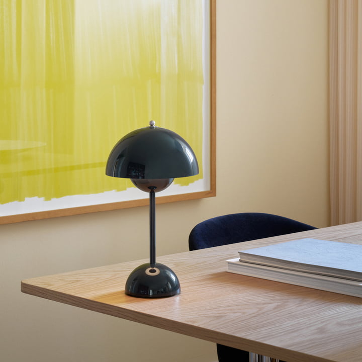 Tragbare wiederaufladbare LED-Pilzlampe – Kabellose Nachttischleuchte mit 2000-mAh-Akku, warmem 3000K-Licht für Schlafzimmer, Wohnzimmer & Home Office | Thomler