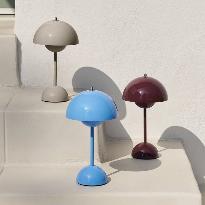 Tragbare wiederaufladbare LED-Pilzlampe – Kabellose Nachttischleuchte mit 2000-mAh-Akku, warmem 3000K-Licht für Schlafzimmer, Wohnzimmer & Home Office | Thomler