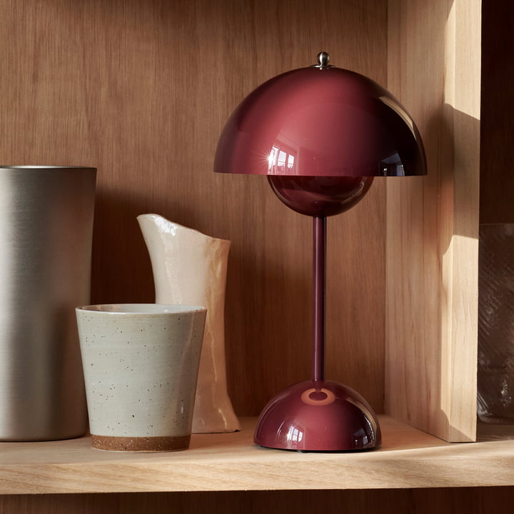 Tragbare wiederaufladbare LED-Pilzlampe – Kabellose Nachttischleuchte mit 2000-mAh-Akku, warmem 3000K-Licht für Schlafzimmer, Wohnzimmer & Home Office | Thomler