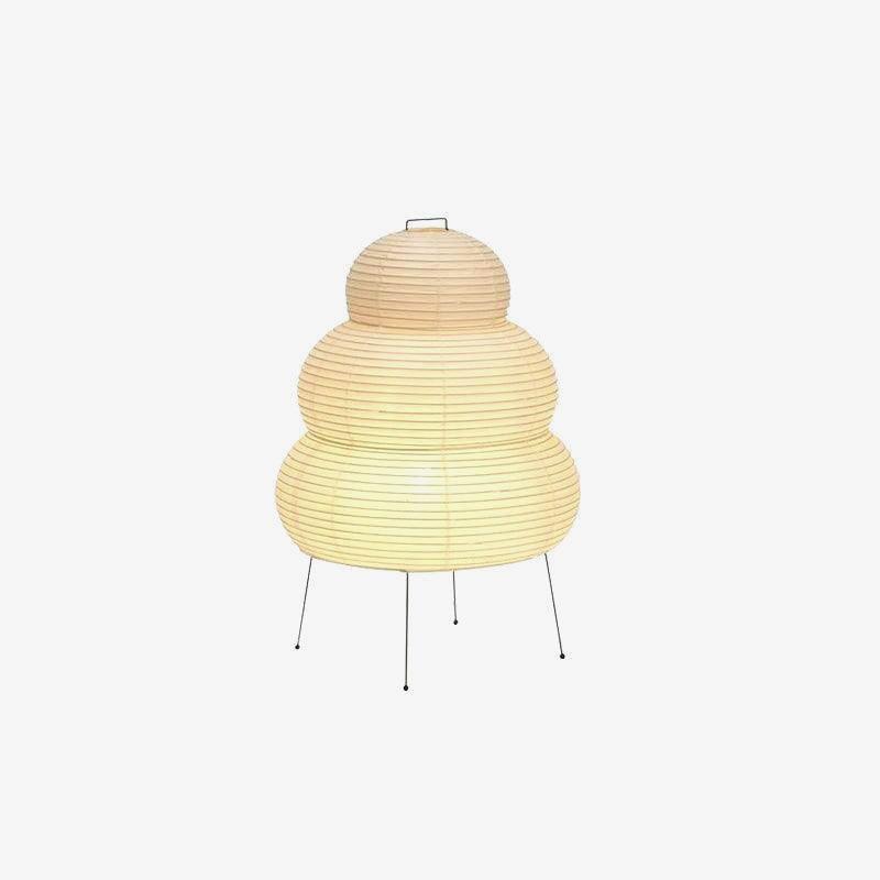Lámpara de acento con pantalla de papel hecha a mano, 10 pulgadas de ancho, luz nocturna LED de brillo cálido para dormitorio, oficina, escritorio, rincón de lectura, estilo minimalista japonés