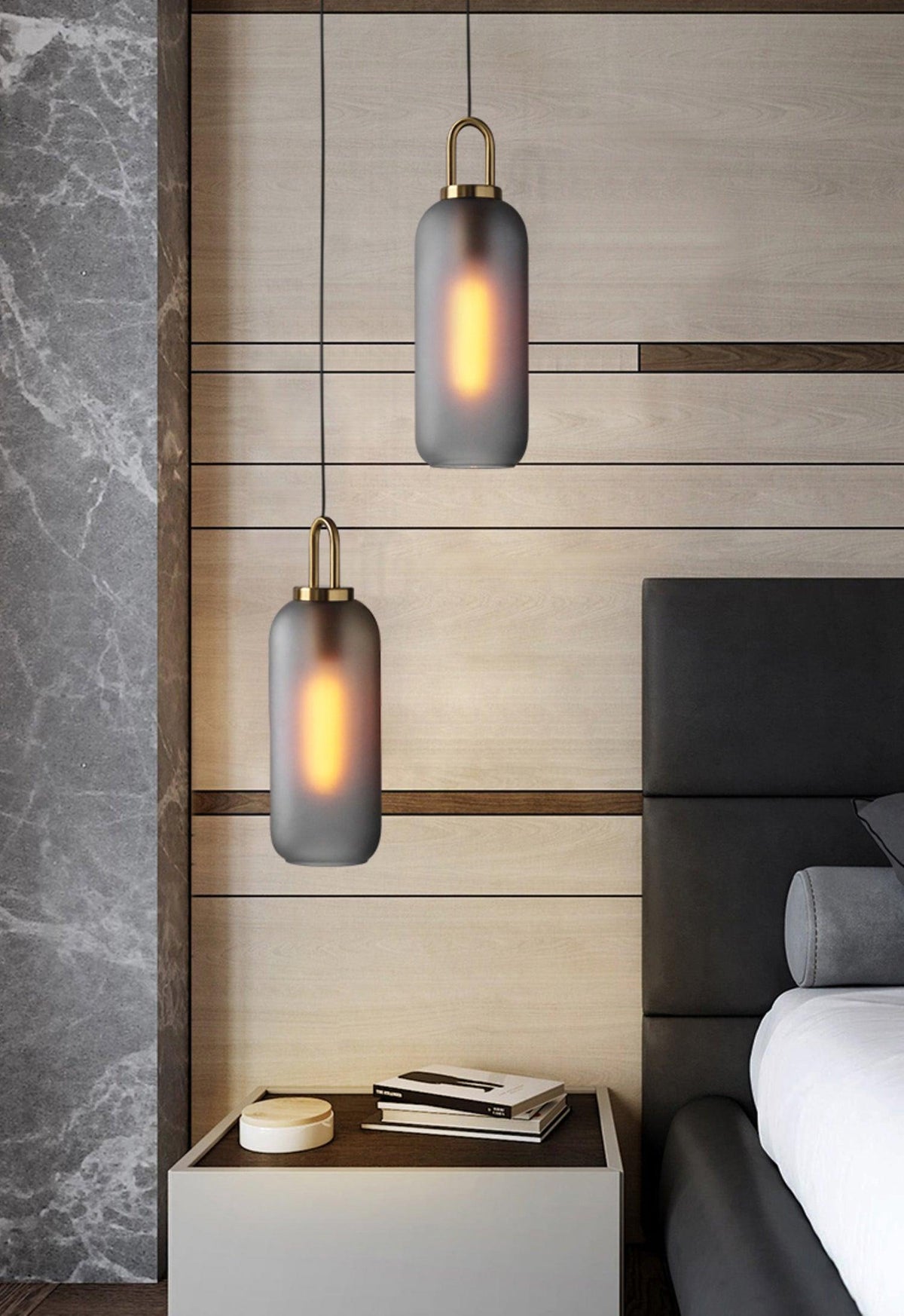 Glass Globe Hanging Light Fixture with Adjustable Cord for Dining Room Kitchen Island Bedroom Modern Minimalist Ceiling Pendant Lamp | Thomler