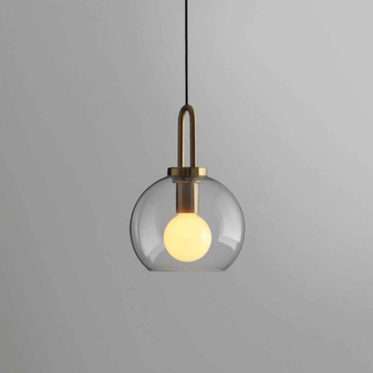 Glass Globe Hanging Light Fixture with Adjustable Cord for Dining Room Kitchen Island Bedroom Modern Minimalist Ceiling Pendant Lamp | Thomler