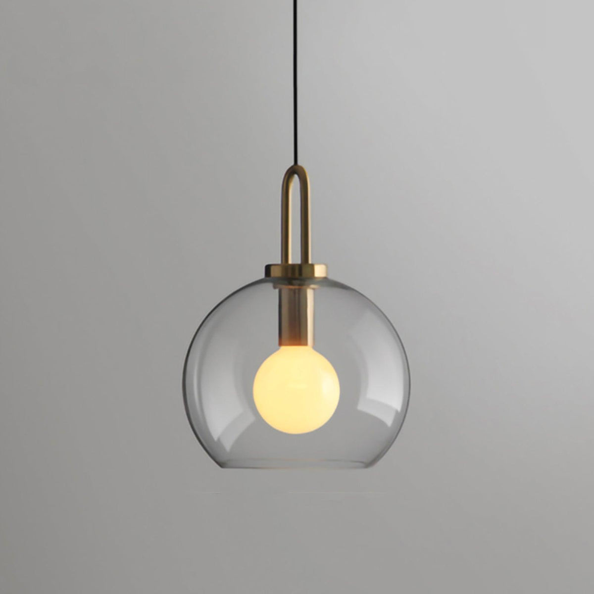 Glass Globe Hanging Light Fixture with Adjustable Cord for Dining Room Kitchen Island Bedroom Modern Minimalist Ceiling Pendant Lamp | Thomler