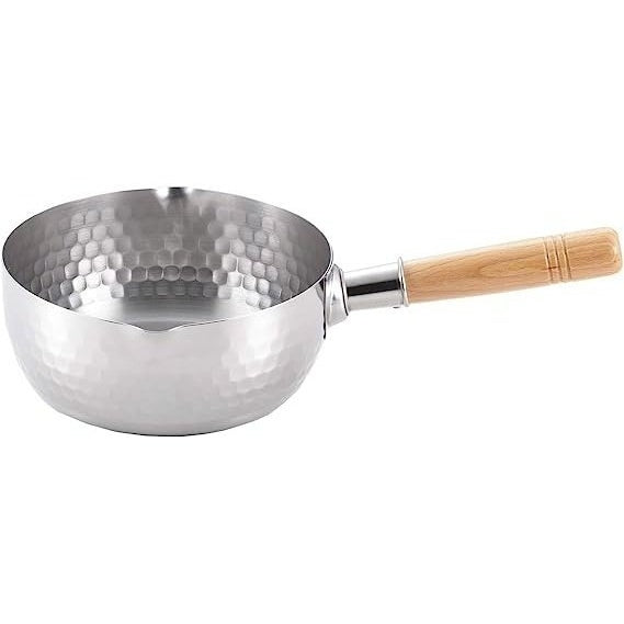 Stainless Steel Soup Pot 1.8 Quart Capacity for Broth Miso Stock Yukihira-Style Pan with Long Handle Lightweight Kitchen Cookware | Thomler