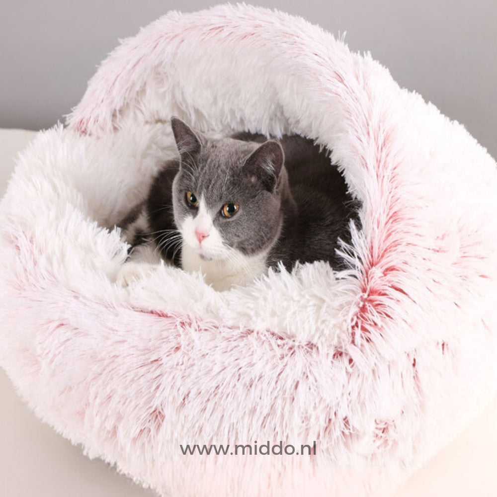Round Plush Pet Bed – Cozy Donut Cushion for Dogs & Cats in All Sizes