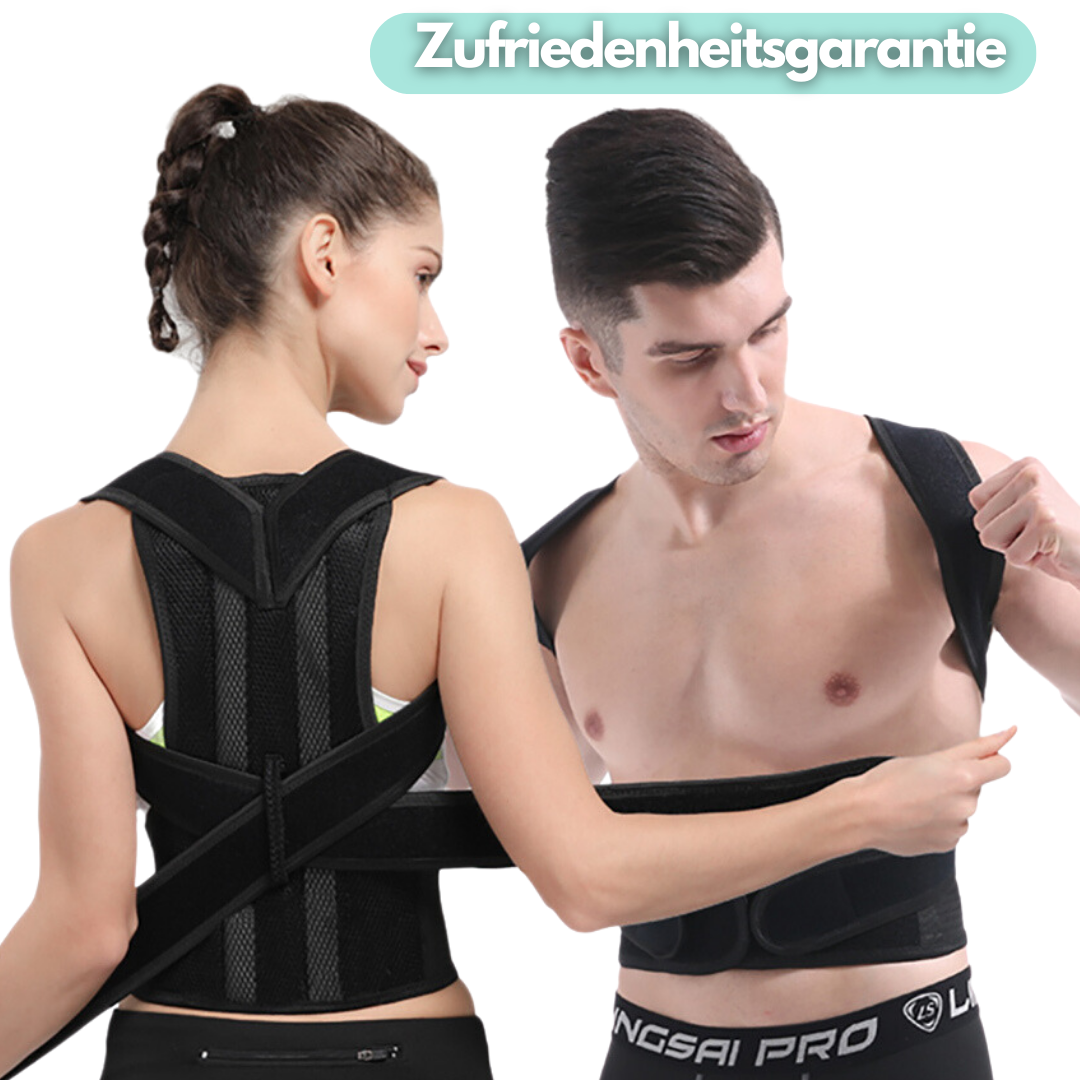 Verstellbare Haltungskorrektur-Bandage zur Unterstützung von oberem Rücken & Schultern – Atmungsaktives Design für Damen & Herren, unter der Kleidung unsichtbar, hilft bei der Ausrichtung