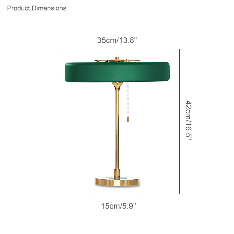 Adjustable Desk Light with Counterweight 10W LED Brass Finish Midcentury Modern Pull Chain Switch for Nightstand Office Home | Thomler