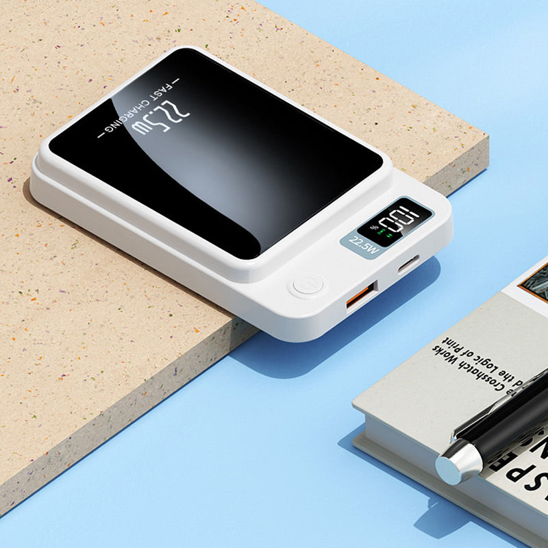 Batería externa portátil de 20000 mAh con carga inalámbrica y pantalla LED para smartphones, tabletas, iPhone, Android, viajes y respaldo de emergencia | Thomler