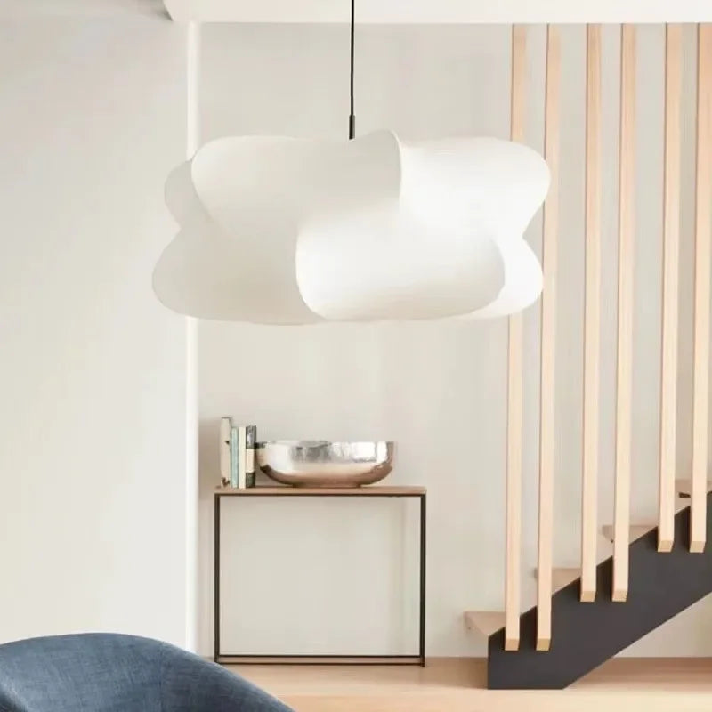 Hängeleuchte mit fließendem Seidenschirm, 30 cm, Taupe, E27-Fassung, für Esszimmer, Wohnzimmer, Schlafzimmer, stimmungsvolles Licht, modern, minimalistisch, organisch | Thomler