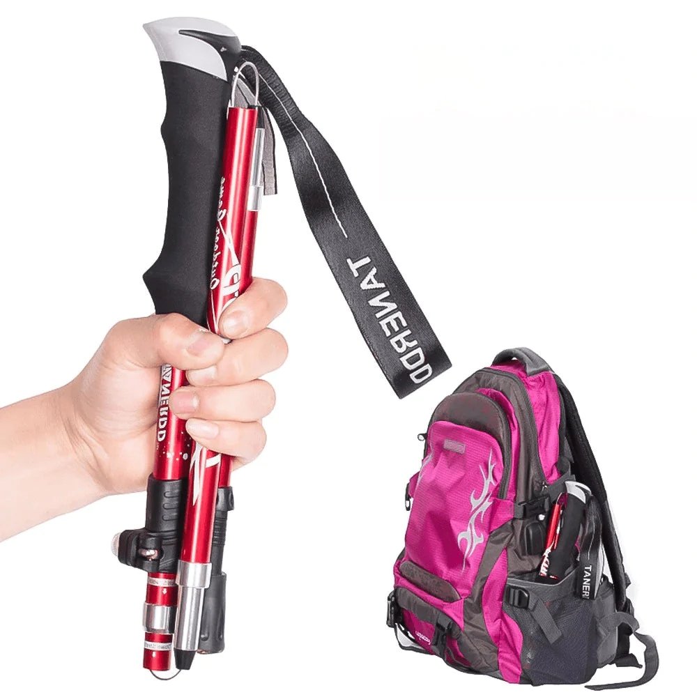 Telescoping Trail Poles for Hiking 43-53 in Collapsible Lightweight Alloy Support Sticks with Quick-Lock Mechanism for Mountain Trekking For | Thomler