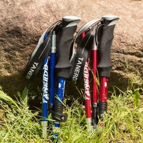 Telescoping Trail Poles for Hiking 43-53 in Collapsible Lightweight Alloy Support Sticks with Quick-Lock Mechanism for Mountain Trekking For | Thomler