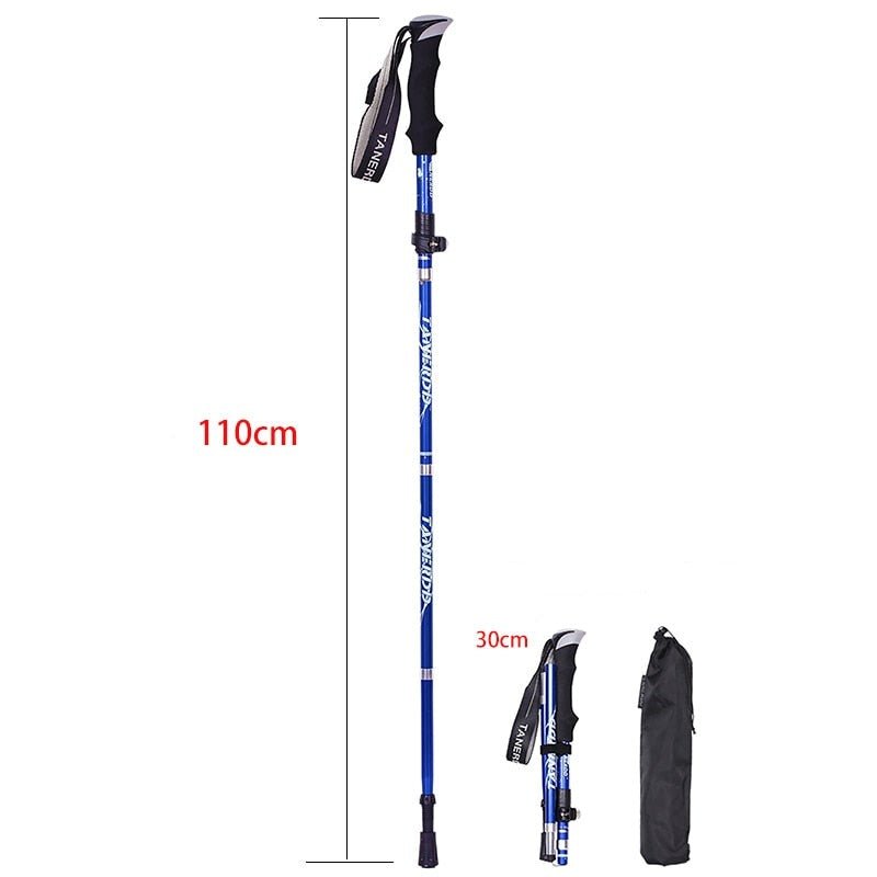 Telescoping Trail Poles for Hiking 43-53 in Collapsible Lightweight Alloy Support Sticks with Quick-Lock Mechanism for Mountain Trekking For | Thomler