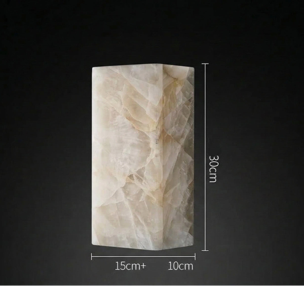 Natural Stone Sconce Waterproof Indoor Outdoor Brass Finish Vertical Warm White Wet Location Bathroom Hallway Entryway Patio Bedroom Covered | Thomler